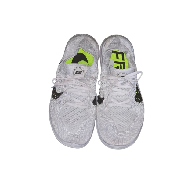 Nike Women's Free RN Flyknit Size 9 White Black Sneaker Shoe Lightweight Comfy - Picture 5 of 7